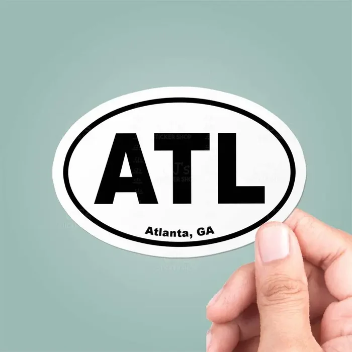 Georgia Atl Oval Sticker Vinyl Decal
