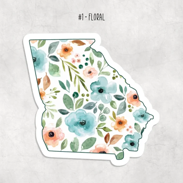 Georgia Floral Sticker