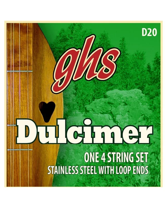 GHS D20 4-String Loop End Stainless Steel Lap Dulcimer Strings