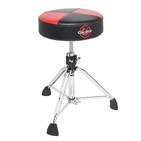 Gibraltar 9000 Series 9608RQPRB Professional Double-Braced Throne w/Super Foot (Red/Black)