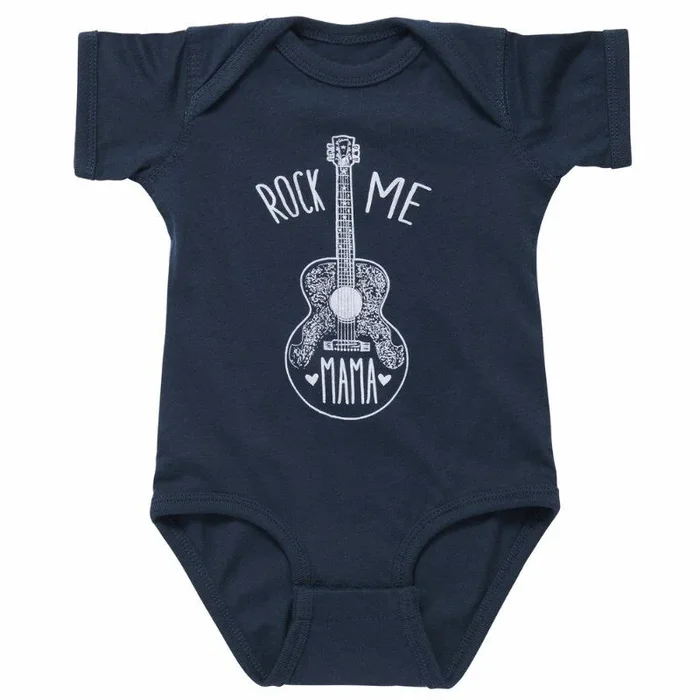 GIBSON ROCK ME MAMA BABY ONESIE HEATHER BLUE 18/24M 100% COTTON