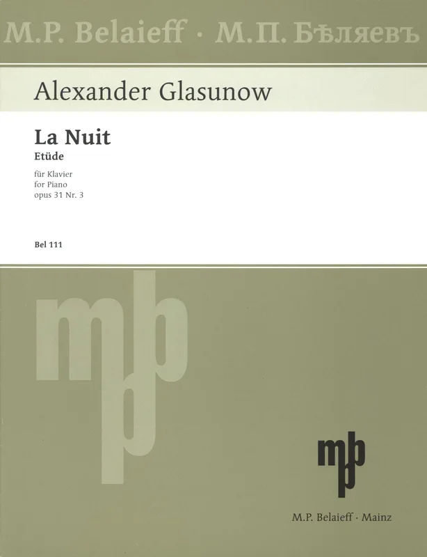 Glazunov: La Nuit, Op. 31, No. 3
