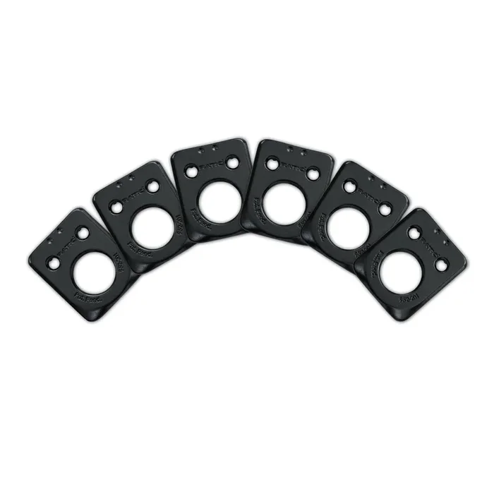 Graph Tech Invisomatch Plates for Ratio Tuners , Fender Style 2 pin Hole(Set of 6) Black