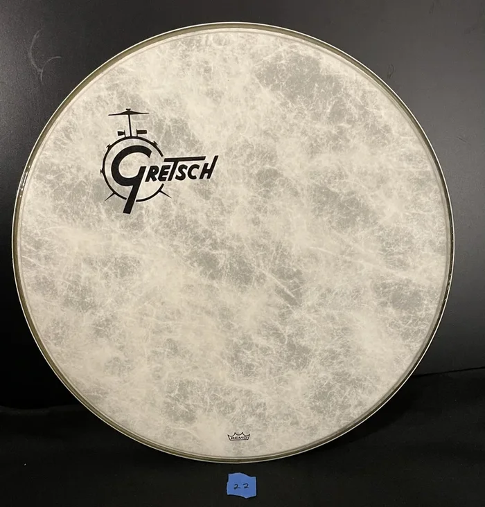 Gretsch Bass Drum Head Fiberskyn 22in 10 O’Clock Logo