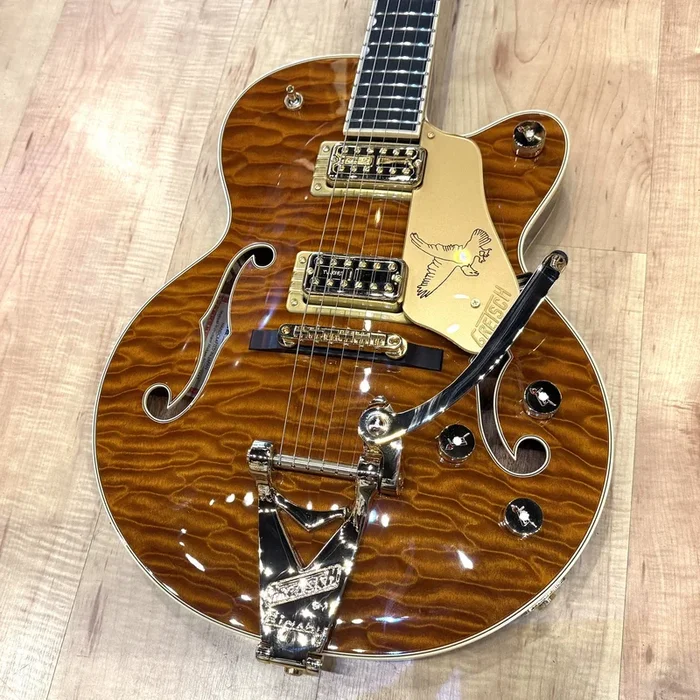 Gretsch Limited Edition Falcon Center Block Jr. with Bigsby Quilted Maple Top – Roundup Orange