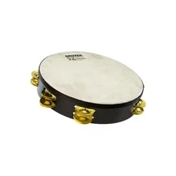 Grover 10″ SX Double Row Tambourine – Brass Jingles – Synthetic Head