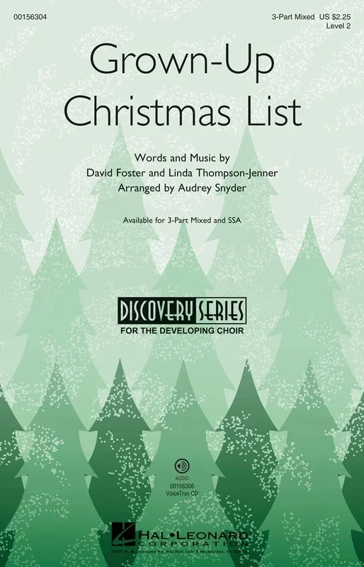Grown-Up Christmas List 3 Part Mixed (Octavo)