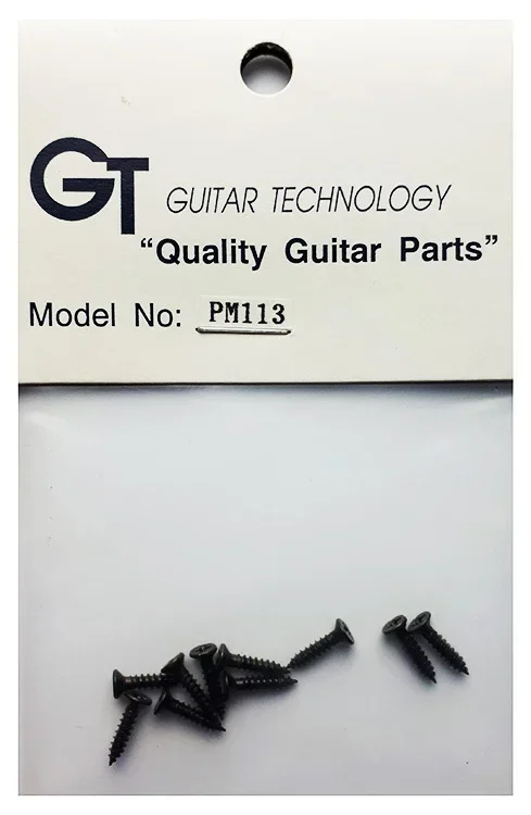GT Wood Screws with Flat Head in Black Finish – 2mm x 8.5mm (Pk-10)