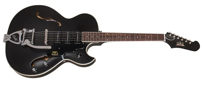 Guild Jet 90 Hollowbody Electric Guitar Black Satin