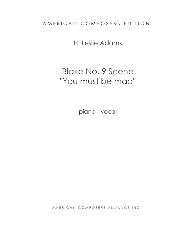 H.L. Adams: You Must Be Mad