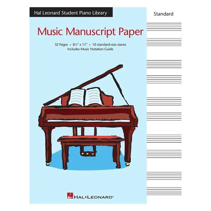 Hal Leonard Student Piano Library Standard Music Manuscript Paper