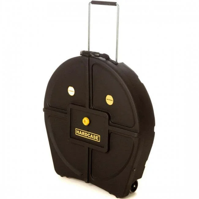 Hardcase HNP12CYM24-Y Cymbal Case Yellow 24inch (Holds 12 Cymbals) w/ Wheels