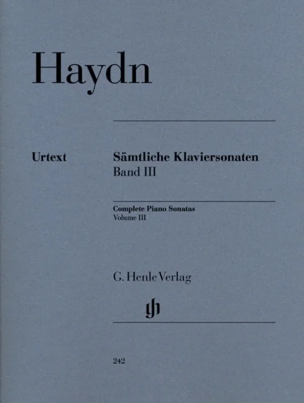 Haydn – Piano Sonatas Vol 3 Urtext (Softcover Book)