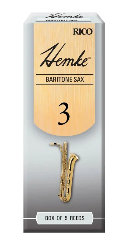 Hemke Baritone Sax Reeds, Strength 3.0, 5-pack