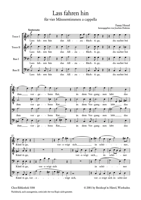 Hensel: “Lass fahren hin ” from the “Reisealbum “