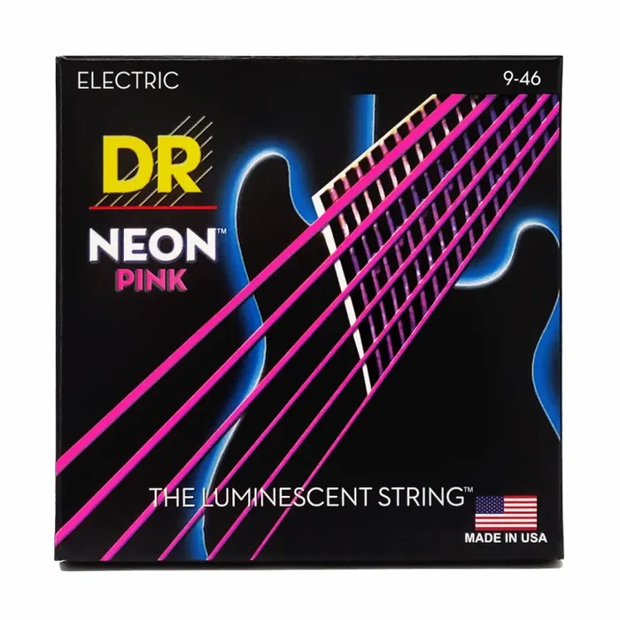 Hi-Def Neon Pink Electric Guitar Strings 9-46 Light to Medium