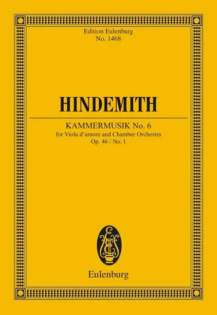 Hindemith: Kammermusik No. 6, Op. 46, No. 1