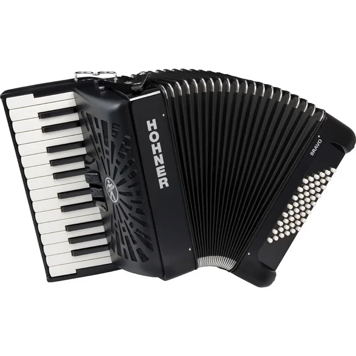 Hohner Bravo II 48 Bass Chromatic Accordion In Black