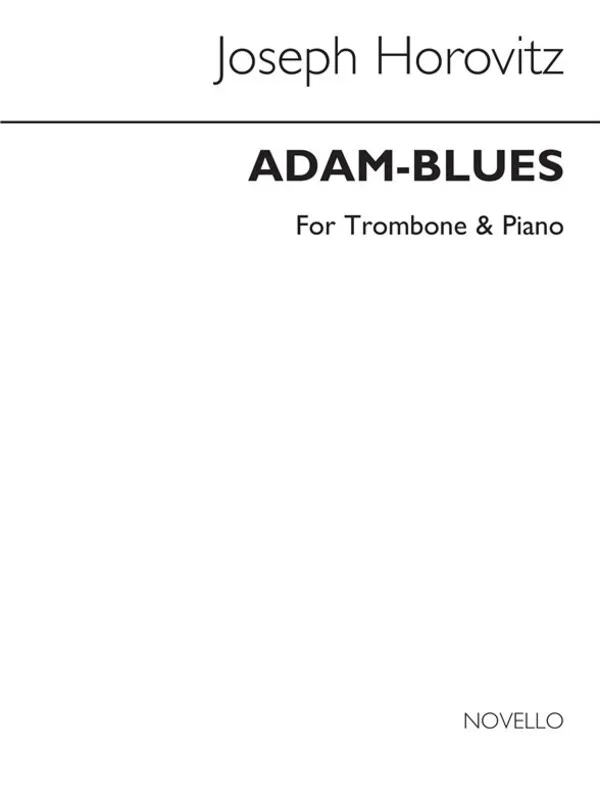 Horovitz Adam Blues Trombone And Piano (Softcover Book)