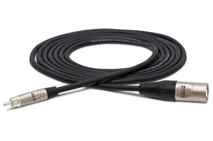 Hosa HRX-010 REAN RCA to XLR3M Pro Unbalanced Interconnect Cable (10ft)