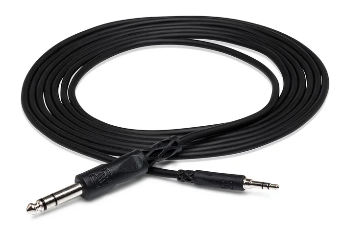 Hosa Stereo Interconnect, 3.5 mm TRS to 1/4 in TRS