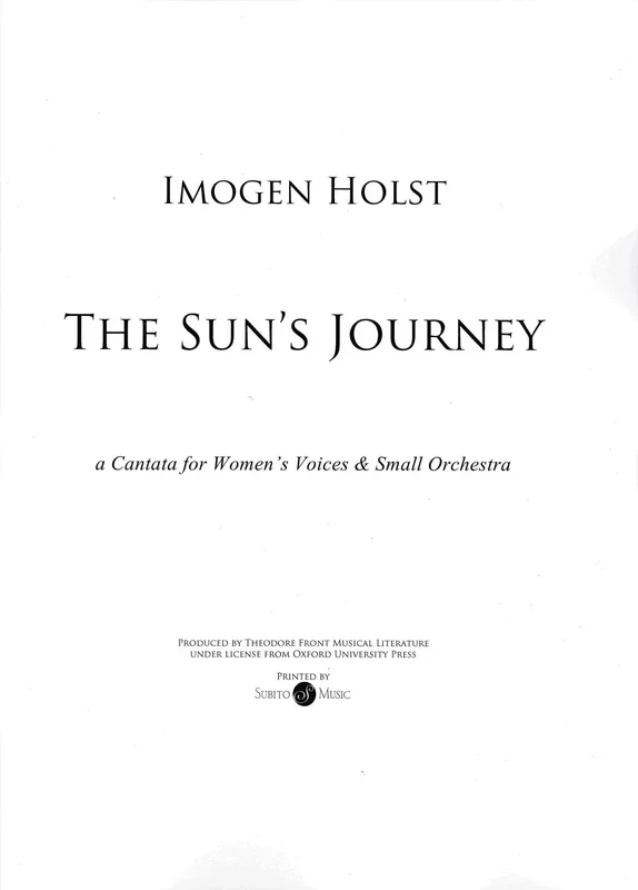 I. Holst: The Sun’s Journey