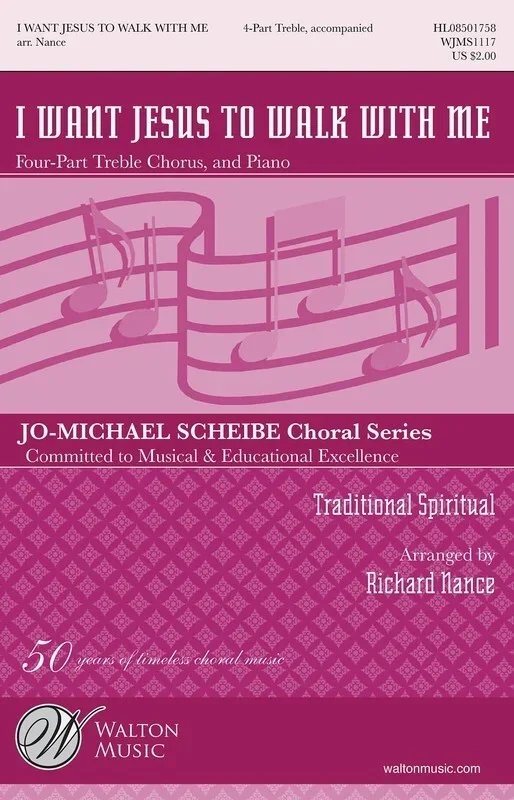 I Want Jesus To Walk With Me 4Pt Treble (Octavo)