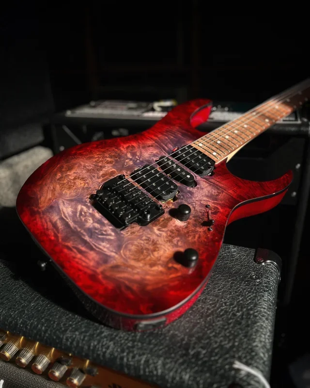 Ibanez RG470PB Electric Guitar, Red Eclipse Burst