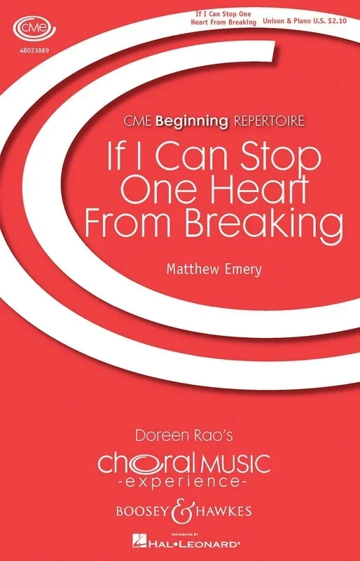 If I Can Stop One Heart From Breaking Unison (Octavo)