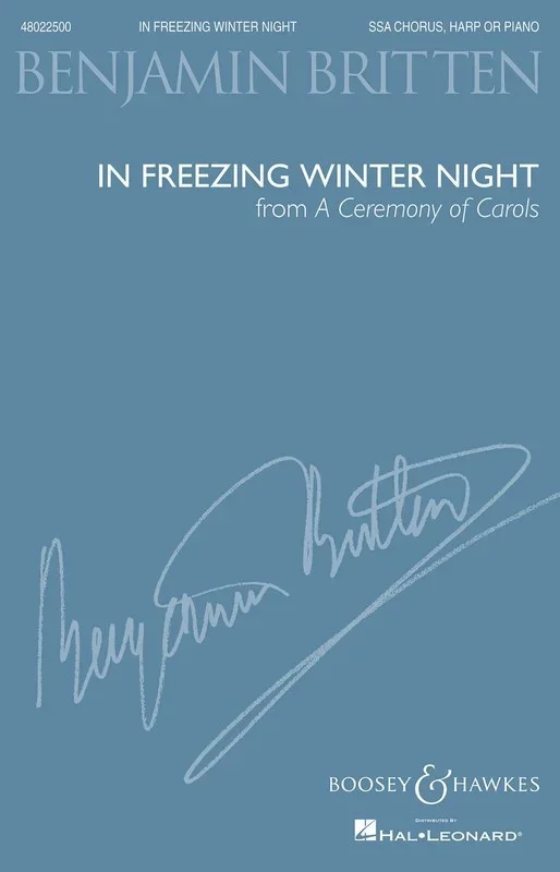 In Freezing Winter Night (Ceremony Of Carols) (Single Music Sheet)