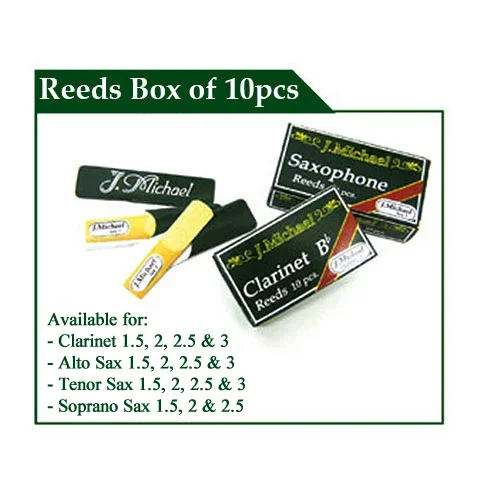 J.Michael Tenor Saxophone Reeds, Size 2.5 (10pk)