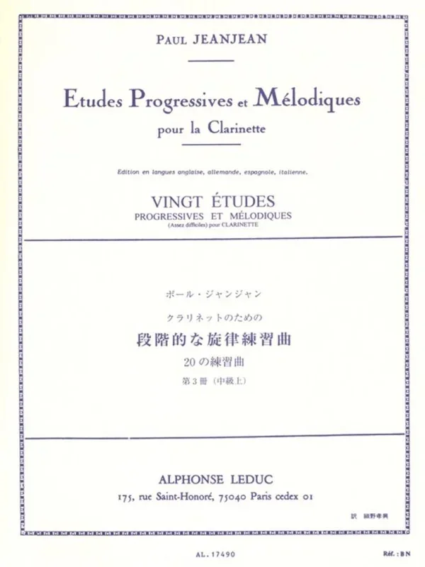 Jeanjean: Etudes Progressives et Mélodiques – Volume 3