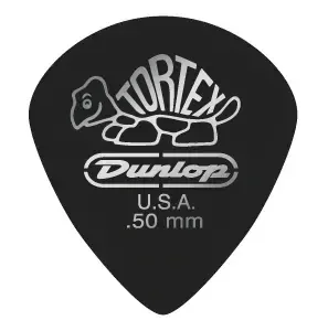 Jim Dunlop 0.50MM Tortex Black Gold Jazz Guitar Pick (Single)