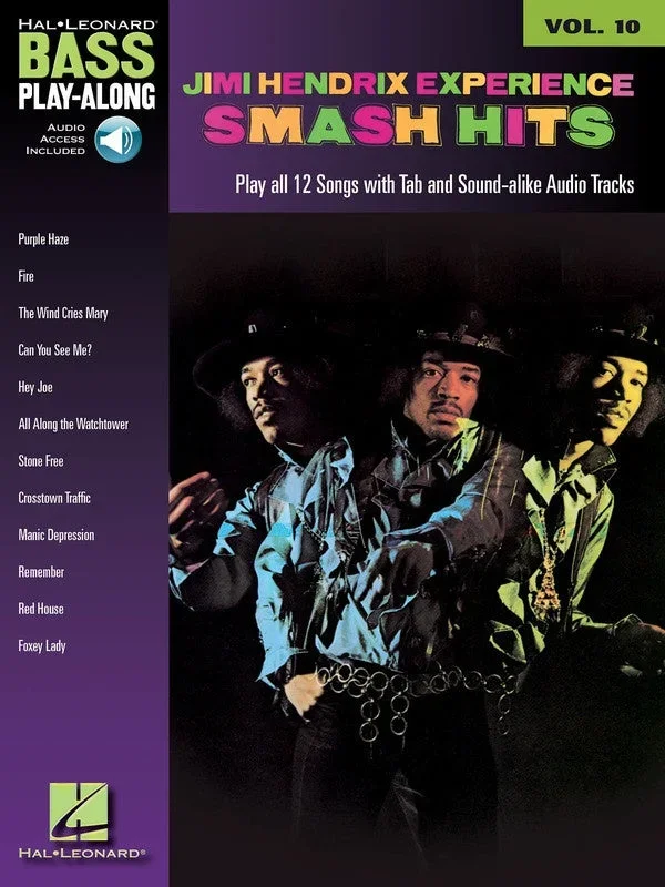 Jimi Hendrix – Smash Hits, Bass Play-Along Volume 10