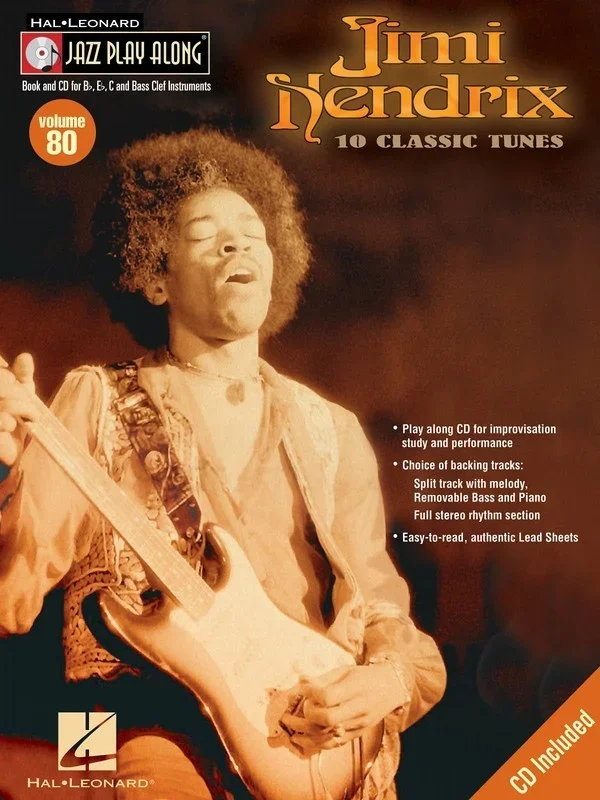 Jimi Hendrix Jazz Playalong V80 Book/CD (Softcover Book/CD)