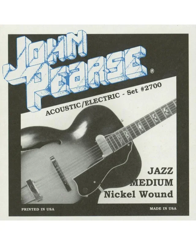 John Pearse 2700 Jazz Medium Acoustic/Electric Guitar Strings