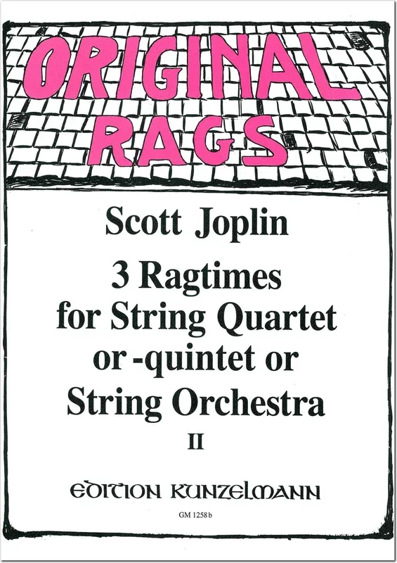 Joplin: 3 Ragtimes for String Quartet or String Orchestra – Volume 2