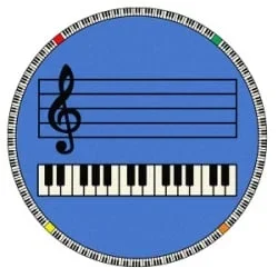 Joy Play Along Carpet 13’2″ Round – Blue with Keys