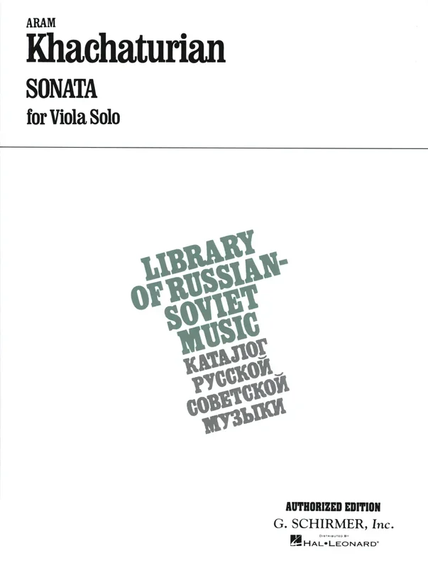 Khachaturian: Sonata for Solo Viola