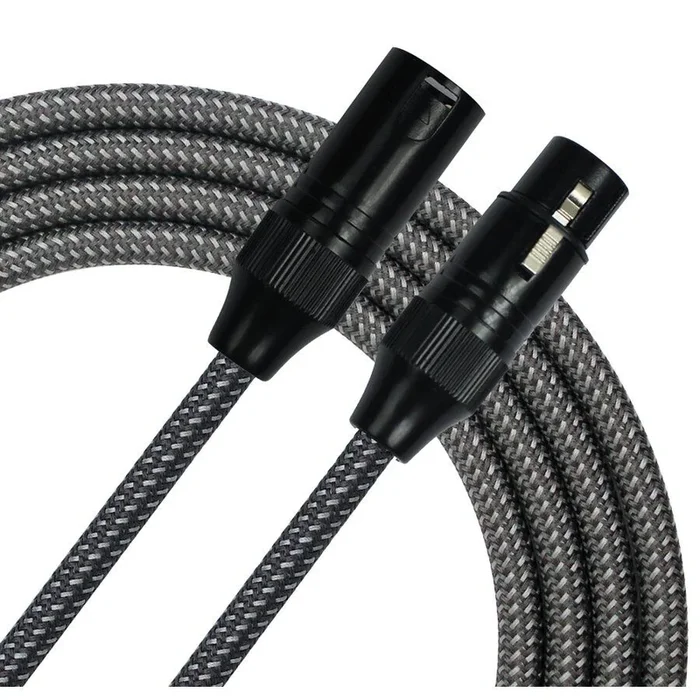 Kirlin Premium Plus 10ft XLR Male to Female Microphone Cable, 20-Gauge OFC
