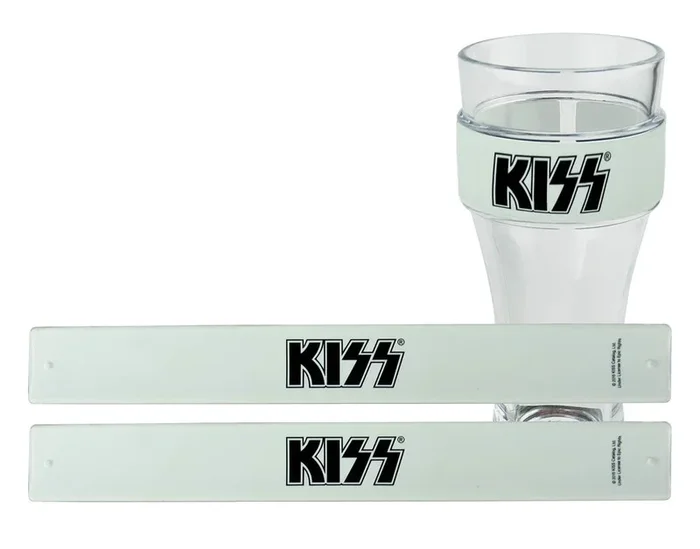 Kiss Slap Band White/Black 2 Pack (Package)