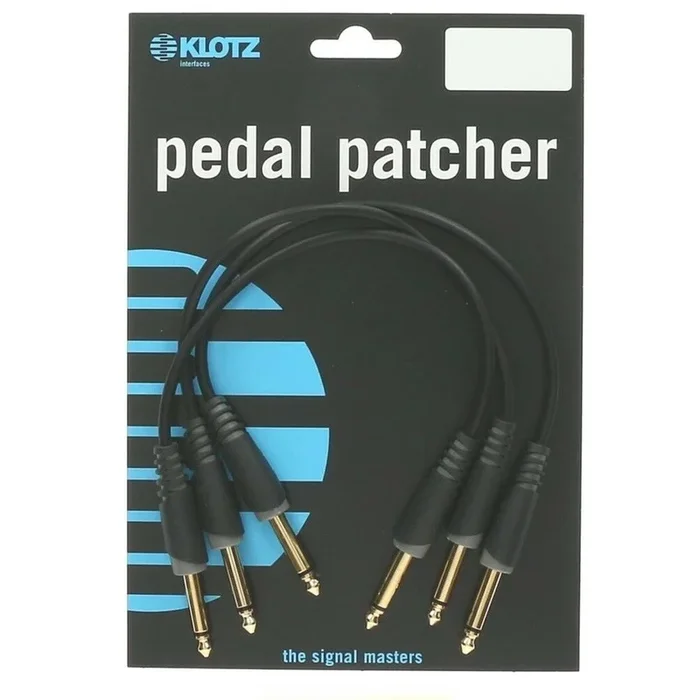 Klotz PP-JJ0030 Pedal Patch Cables 30cm – Straight Plugs – 3 pack