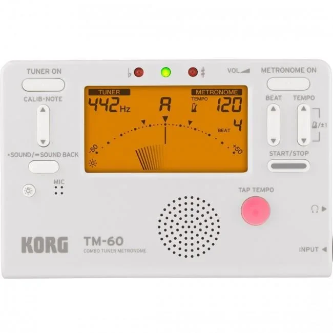 Korg TM60WH Advanced Tuner Combo White