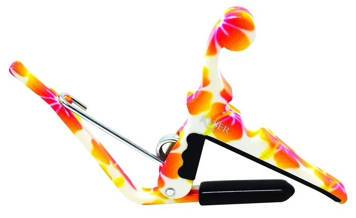 Kyser Quick-Change Capo for Ukulele – Pastel Hibiscus