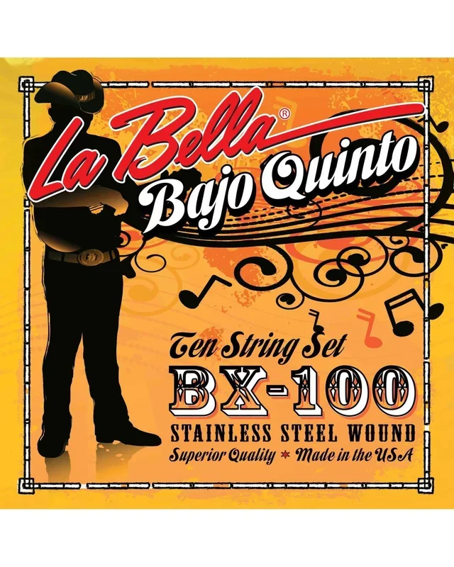 La Bella BX-100 Bajo Quinto Stainless Steel Wound Strings