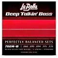 LaBella 760N-B Deep Talkin’ Bass Black Nylon Tape Wound 5-String Bass Strings – Standard 60 – 135