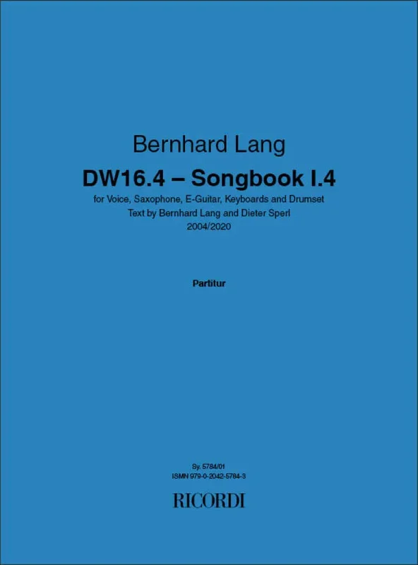 Lang: DW16.4 – Songbook I.4