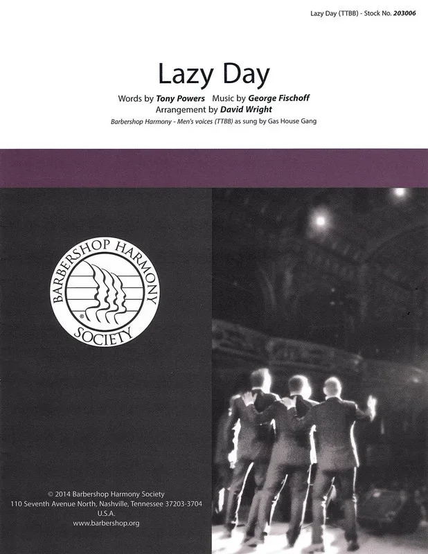 Lazy Day TTBB A Cappella (Octavo)