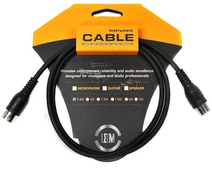 Leem 3ft MIDI Cable (5-Pin MIDI Connector – 5-Pin MIDI Connector)