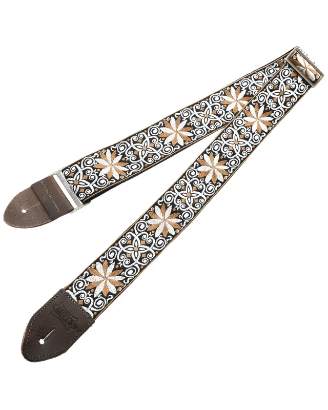 Levy 2″ Jacquard Weave Guitar Strap with Hootenanny Design